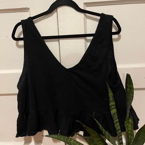 Peplum cropped tank